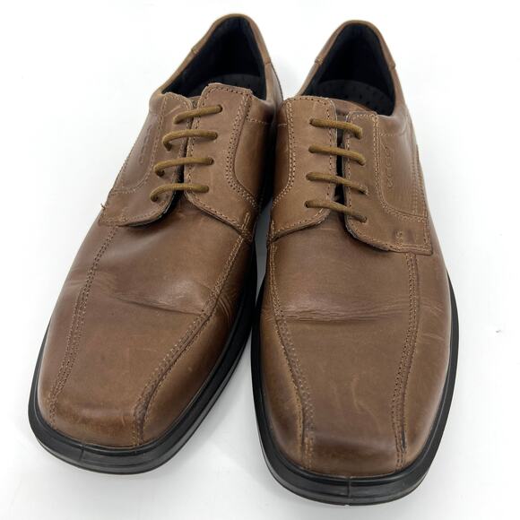 ECCO Mens Brown Leather Lace Up Loafers Euro Size 45 main image 7